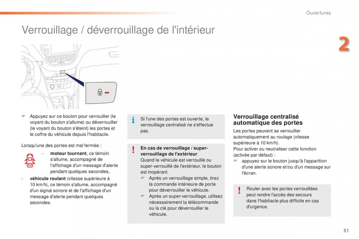 Peugeot 2008 FL manuel du proprietaire / page 53