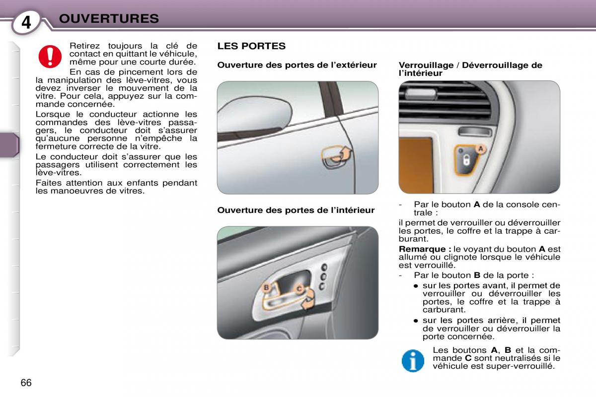 Peugeot 607 manuel du proprietaire / page 66