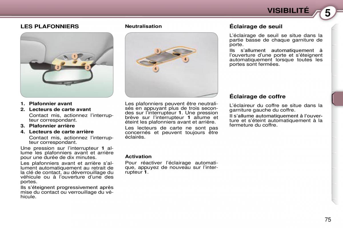 Peugeot 607 manuel du proprietaire / page 75