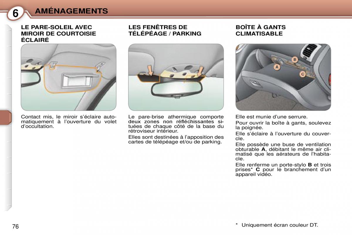 Peugeot 607 manuel du proprietaire / page 76