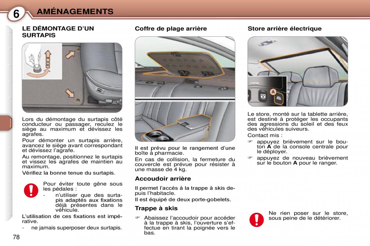 Peugeot 607 manuel du proprietaire / page 78