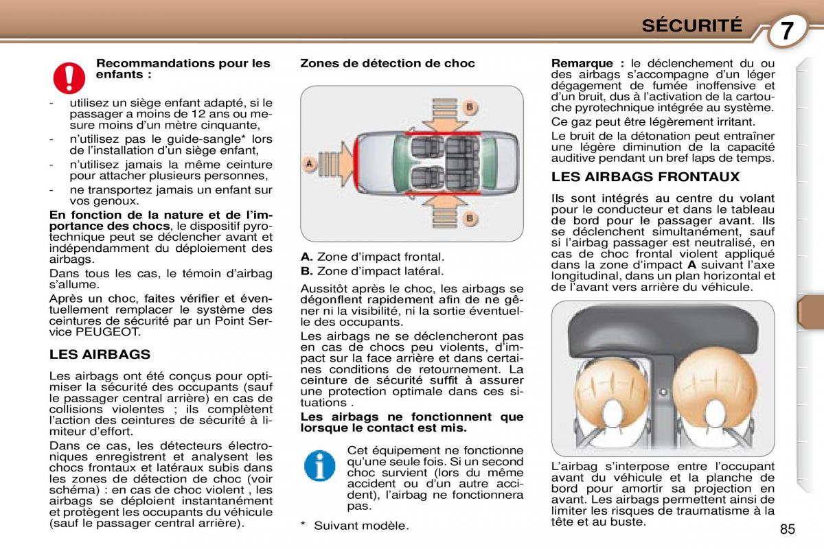 Peugeot 607 manuel du proprietaire / page 85