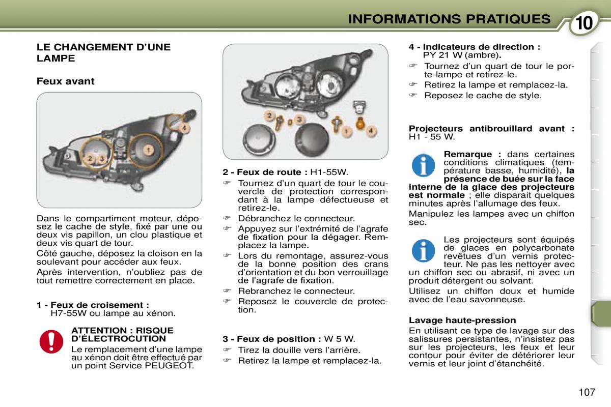 Peugeot 607 manuel du proprietaire / page 107