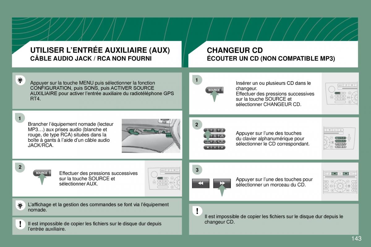 Peugeot 607 manuel du proprietaire / page 144