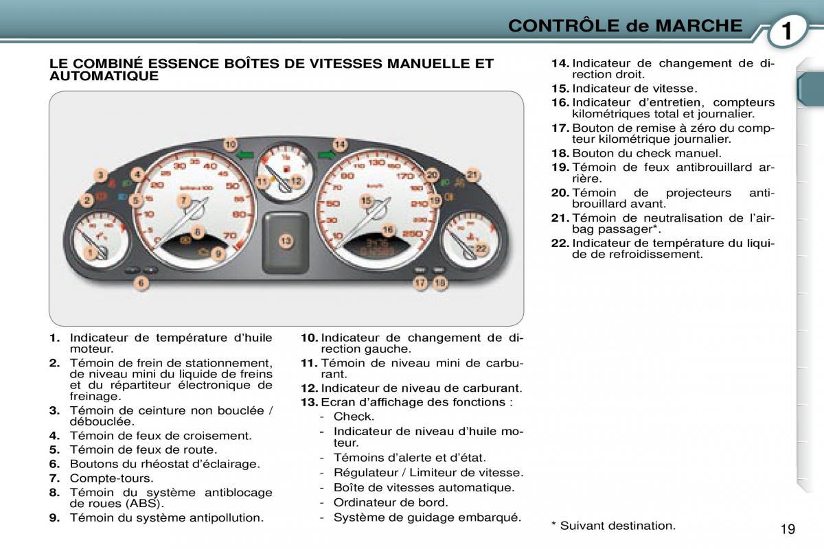 Peugeot 607 manuel du proprietaire / page 17