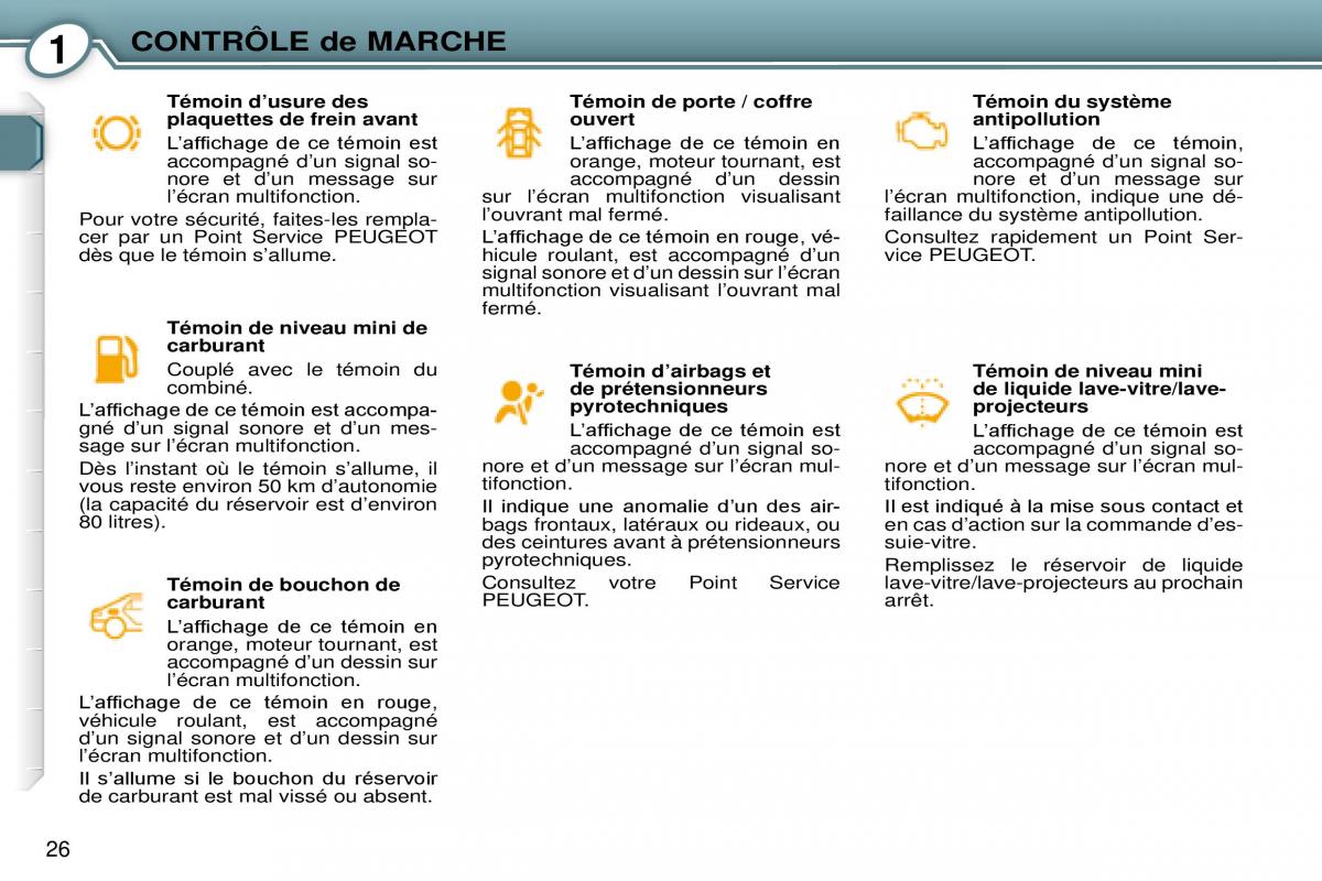 Peugeot 607 manuel du proprietaire / page 24