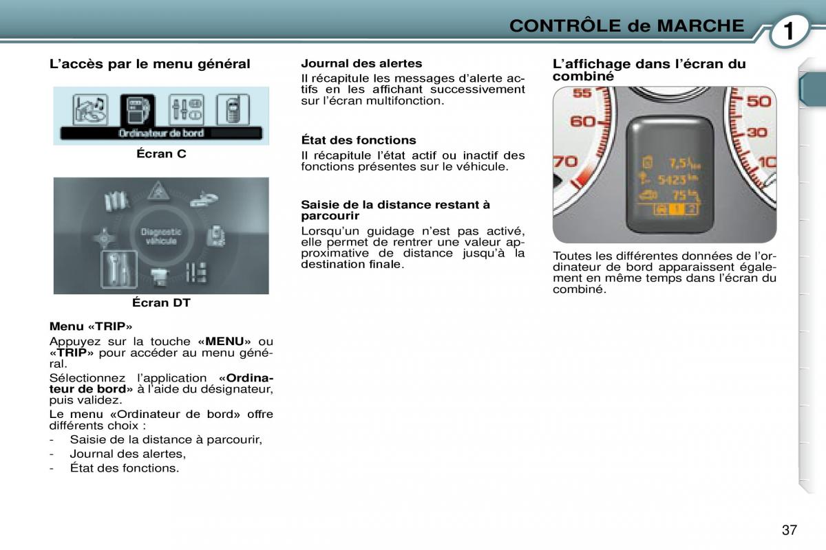 Peugeot 607 manuel du proprietaire / page 36