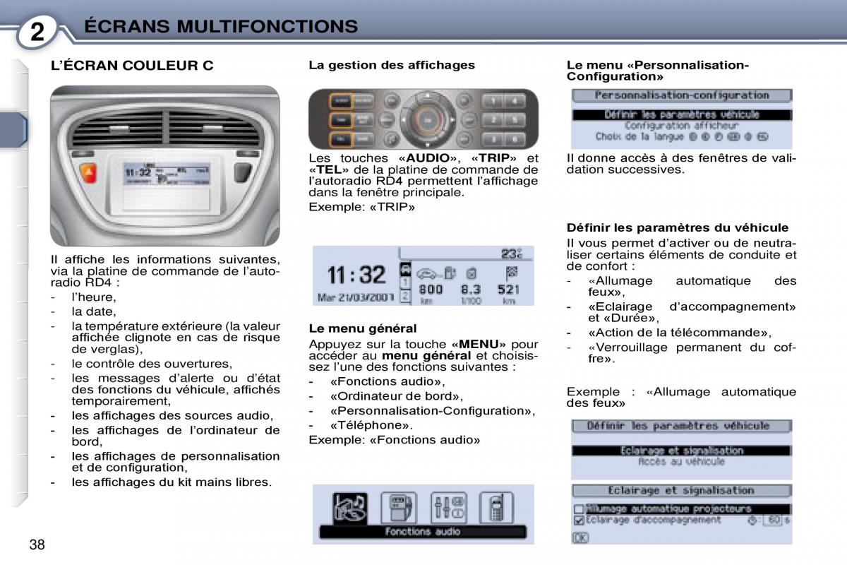 Peugeot 607 manuel du proprietaire / page 37