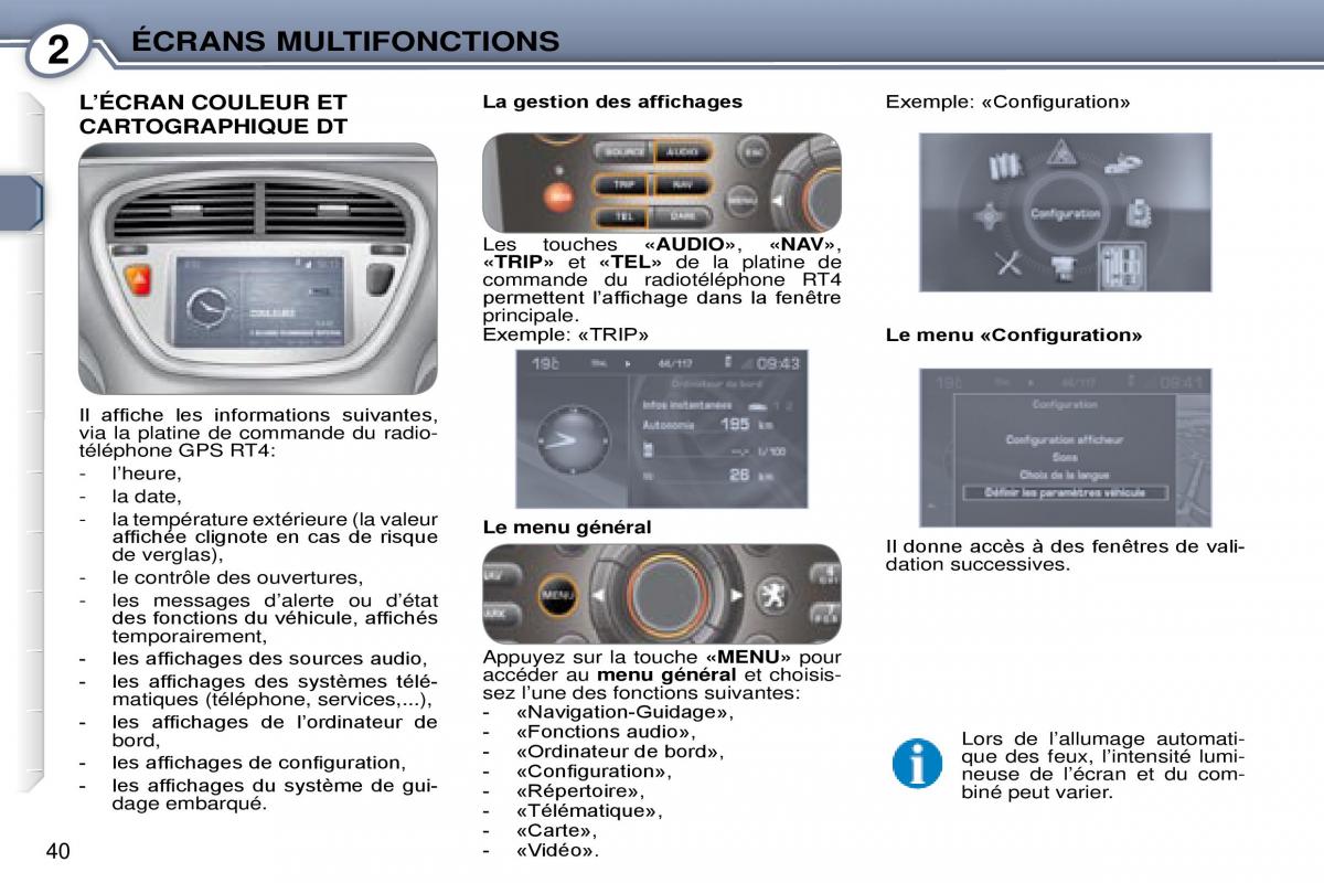 Peugeot 607 manuel du proprietaire / page 39