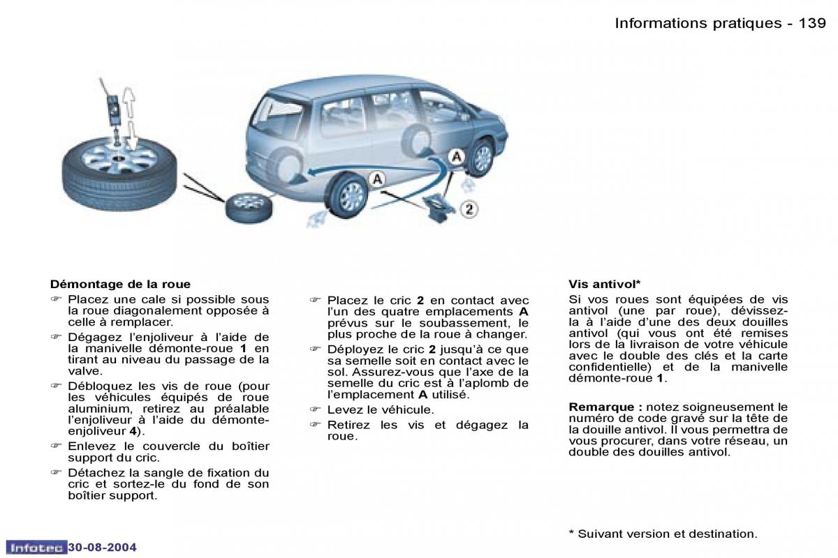 Peugeot 807 manuel du proprietaire / page 57