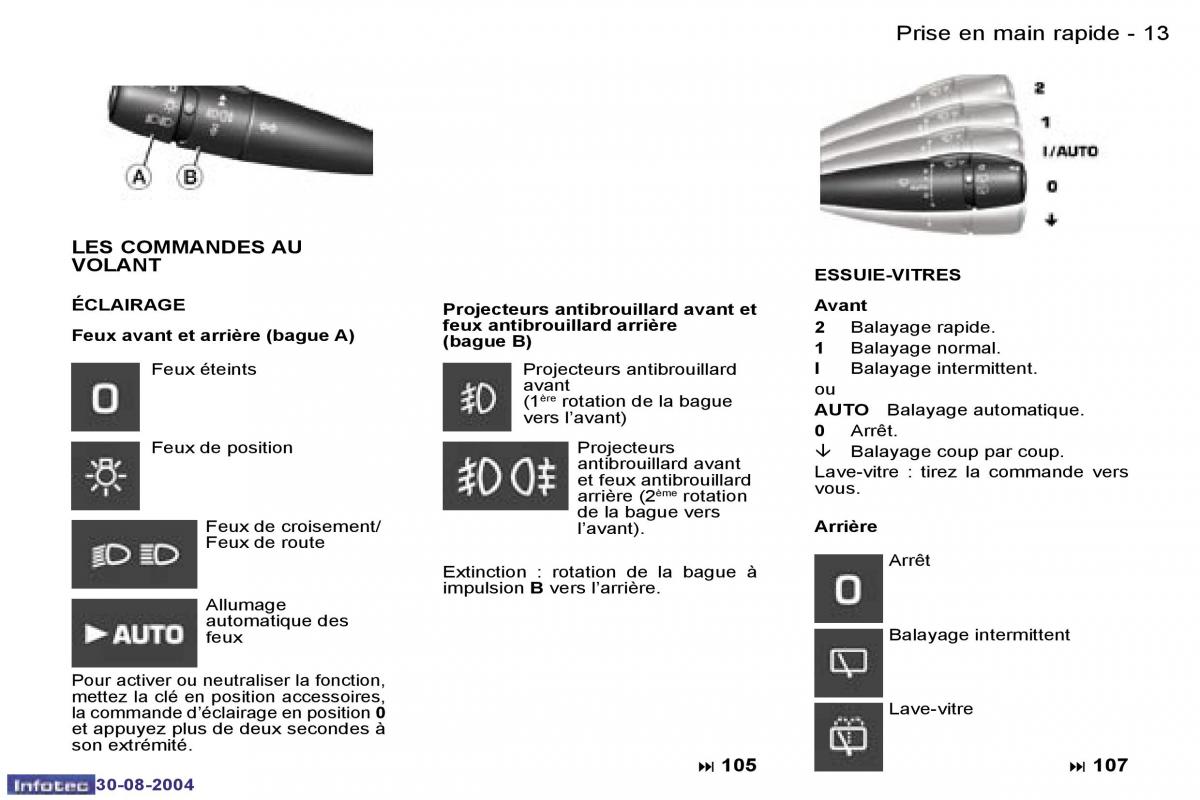 Peugeot 807 manuel du proprietaire / page 16