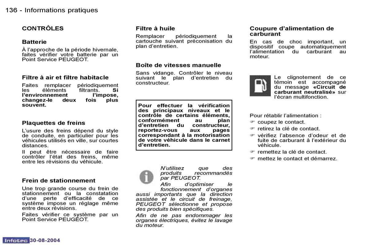 Peugeot 807 manuel du proprietaire / page 53