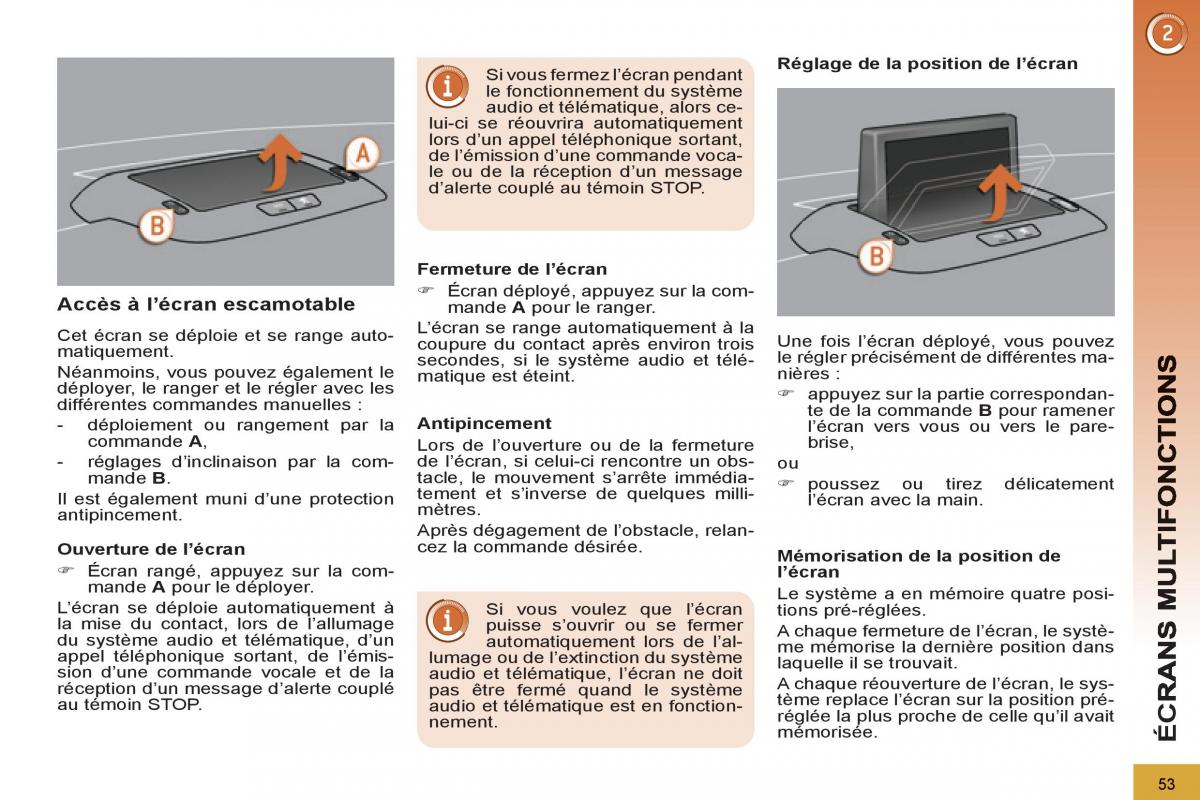 Peugeot 3008 manuel du proprietaire / page 55