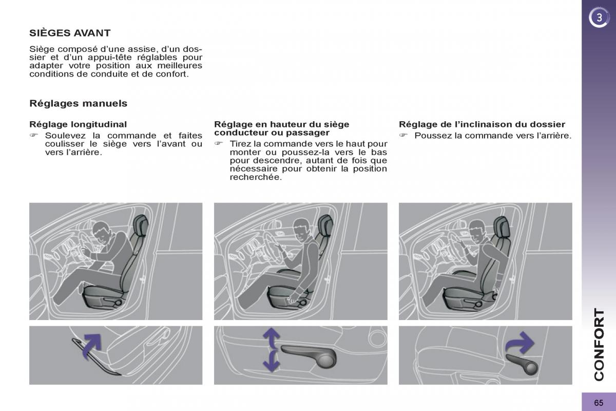 Peugeot 3008 manuel du proprietaire / page 67