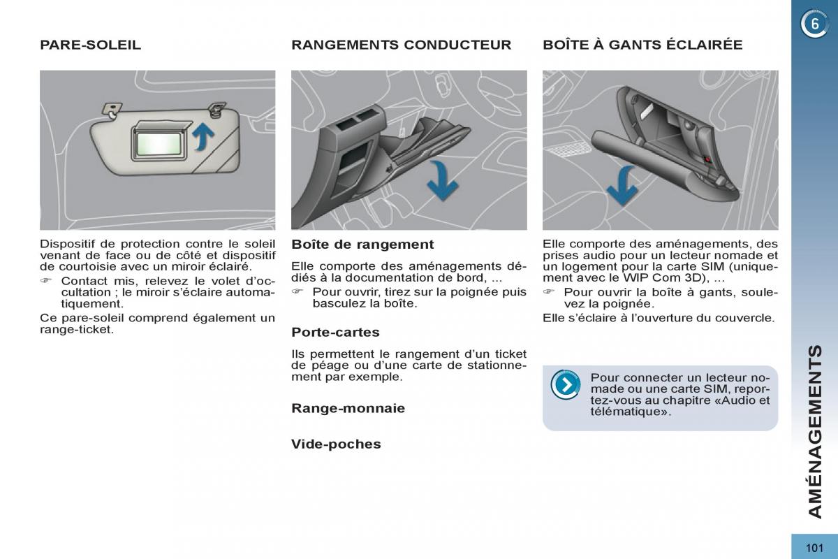 Peugeot 3008 manuel du proprietaire / page 103