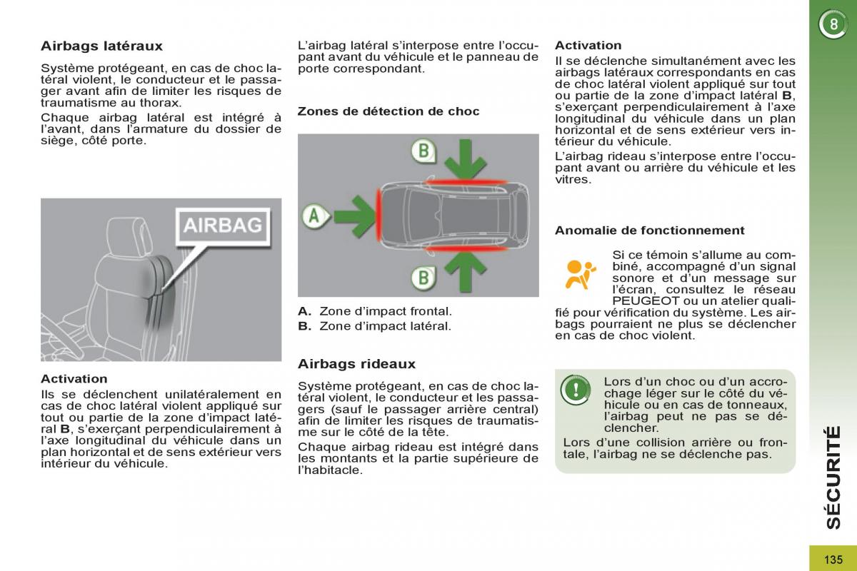 Peugeot 3008 manuel du proprietaire / page 137