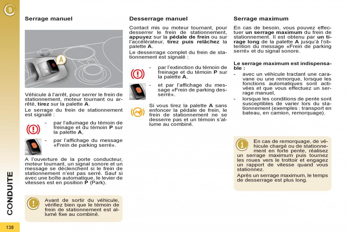 Peugeot 3008 manuel du proprietaire / page 140