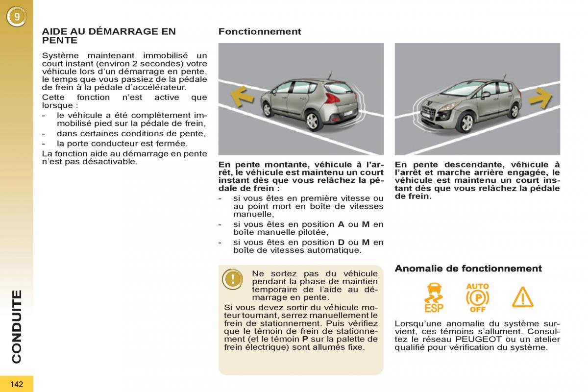 Peugeot 3008 manuel du proprietaire / page 144