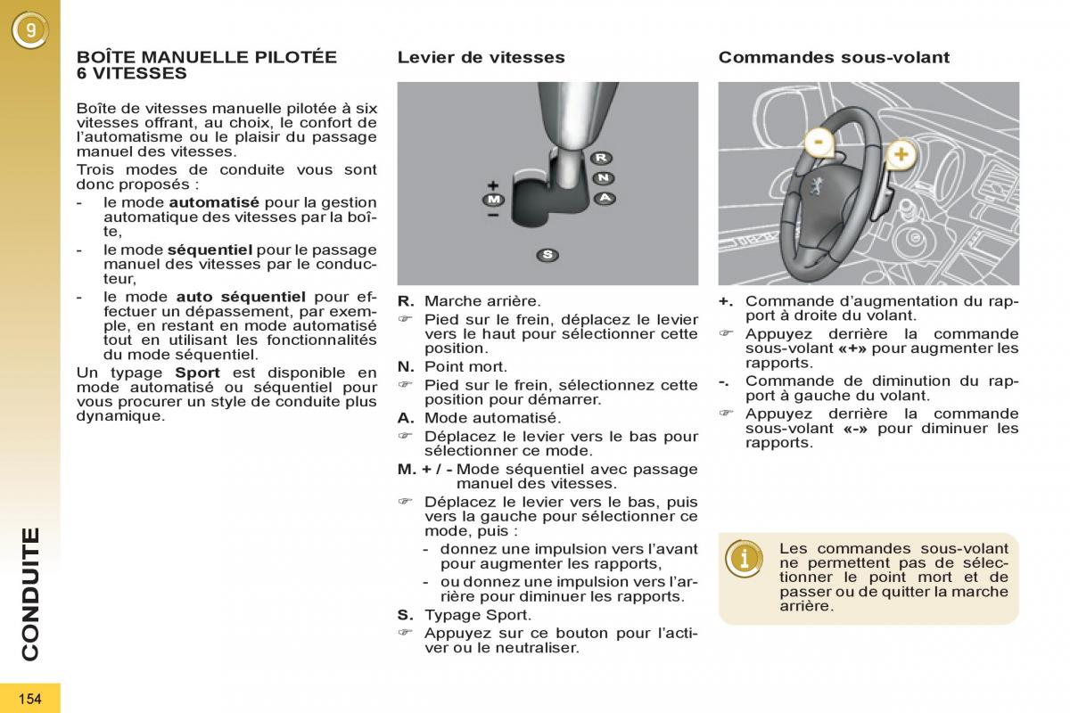 Peugeot 3008 manuel du proprietaire / page 156