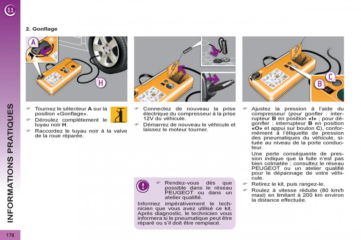 Peugeot 3008 manuel du proprietaire / page 180