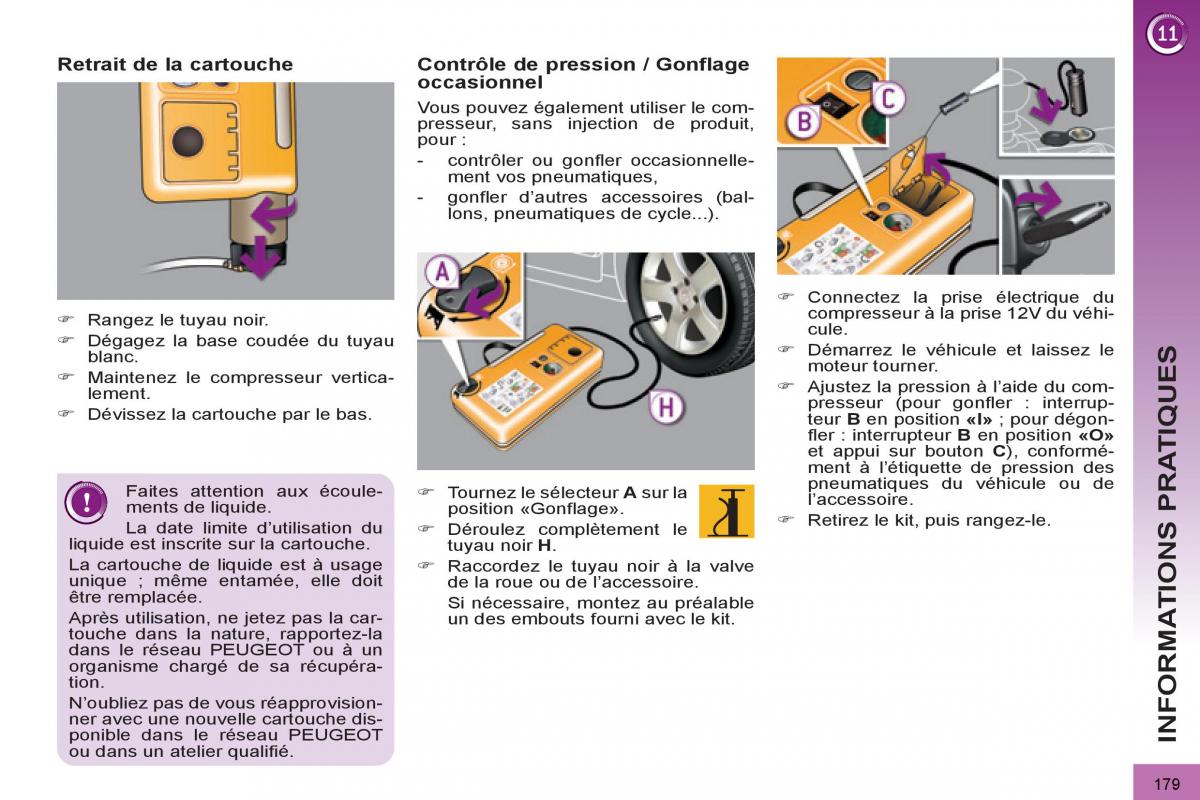 Peugeot 3008 manuel du proprietaire / page 181