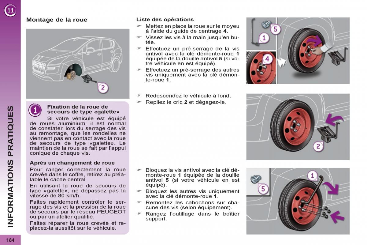 Peugeot 3008 manuel du proprietaire / page 186