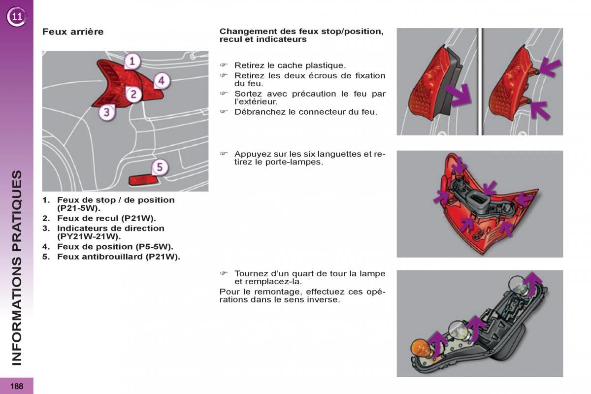 Peugeot 3008 manuel du proprietaire / page 190