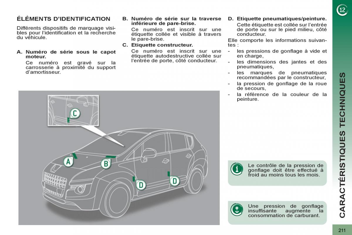 Peugeot 3008 manuel du proprietaire / page 213