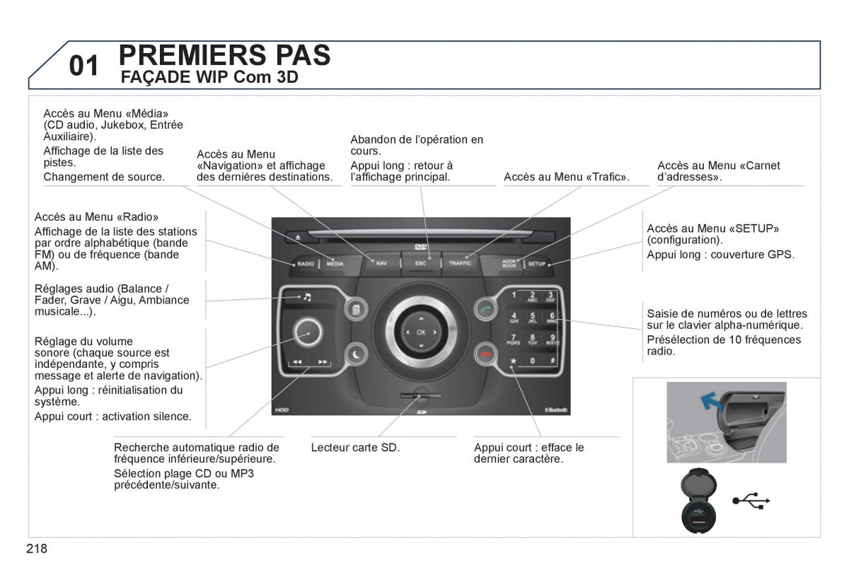 Peugeot 3008 manuel du proprietaire / page 220