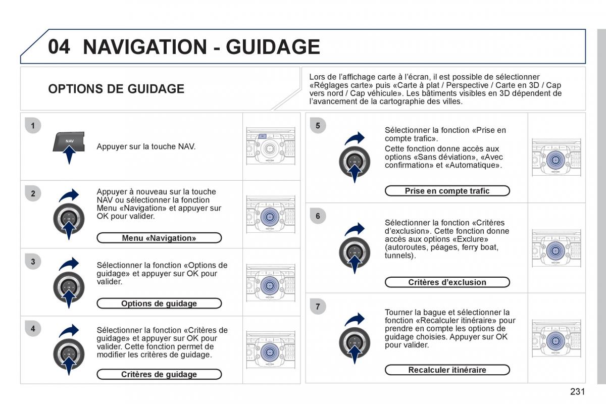 Peugeot 3008 manuel du proprietaire / page 233