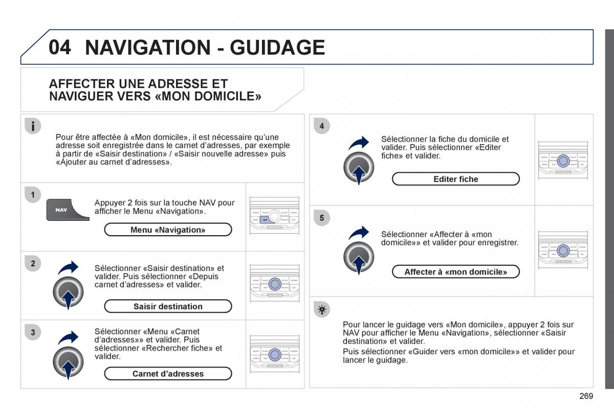 Peugeot 3008 manuel du proprietaire / page 271