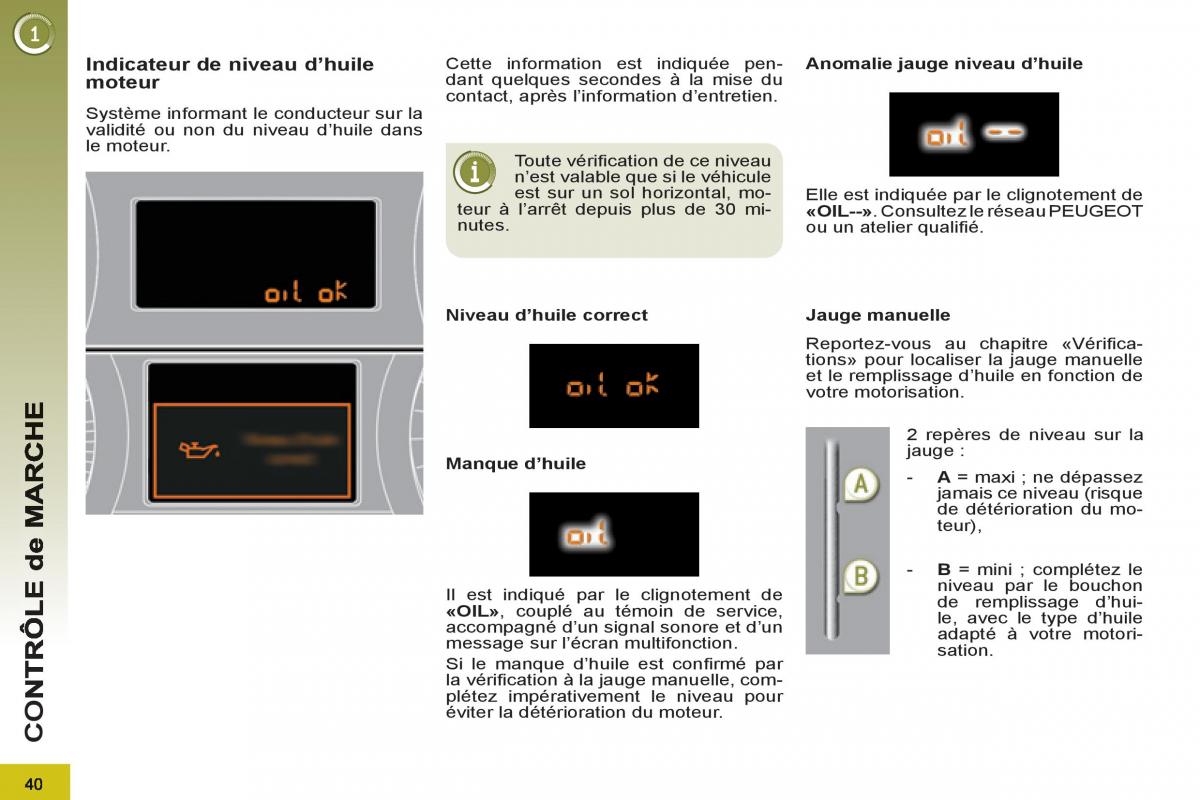 Peugeot 3008 manuel du proprietaire / page 42