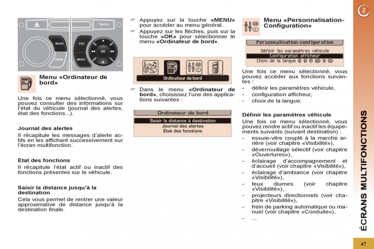 Peugeot 3008 manuel du proprietaire / page 49