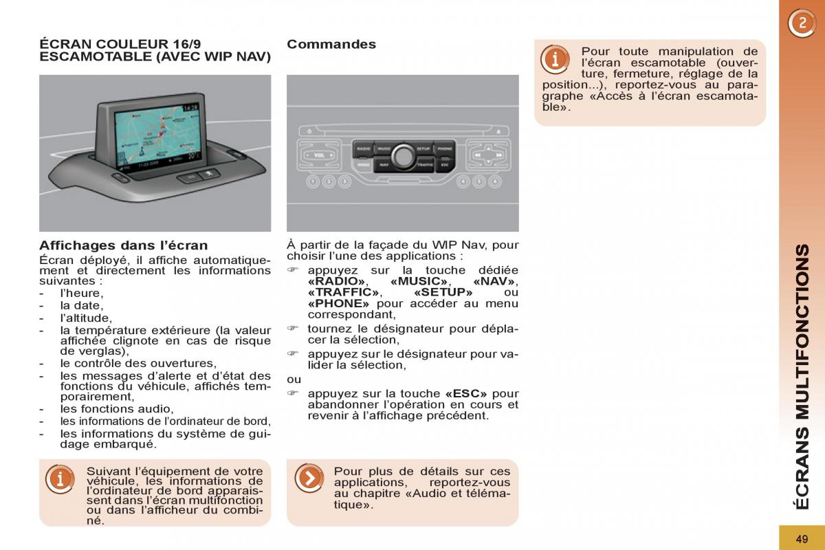 Peugeot 3008 manuel du proprietaire / page 51