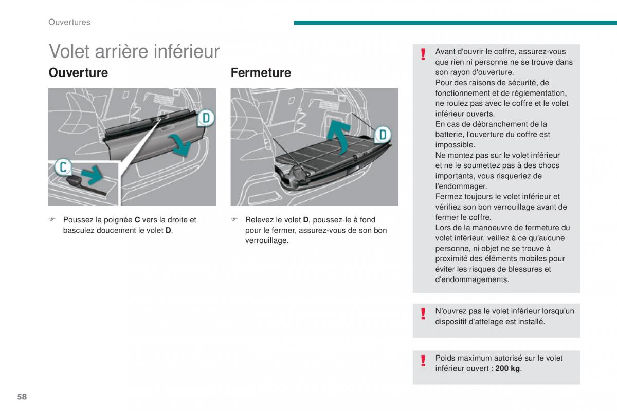 Peugeot 3008 FL manuel du proprietaire / page 60