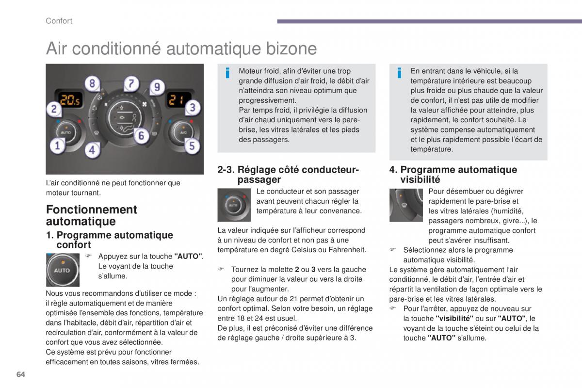 Peugeot 3008 FL manuel du proprietaire / page 66