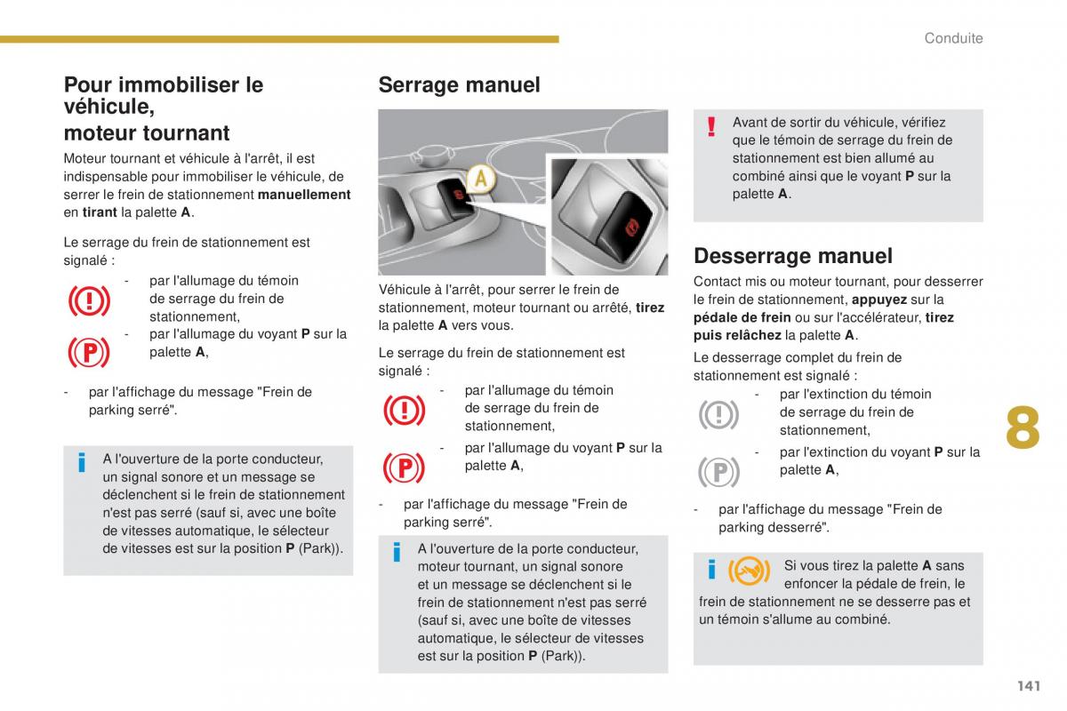 Peugeot 3008 FL manuel du proprietaire / page 143