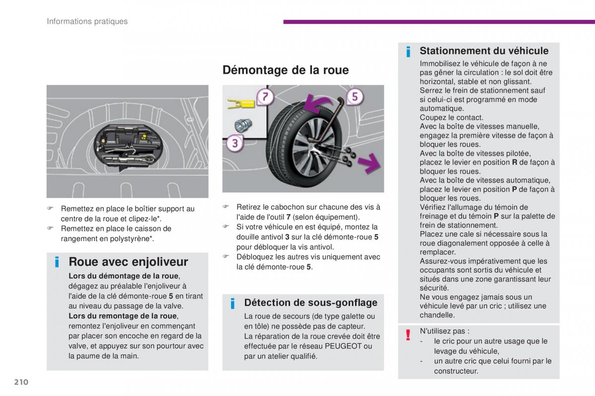 Peugeot 3008 FL manuel du proprietaire / page 212