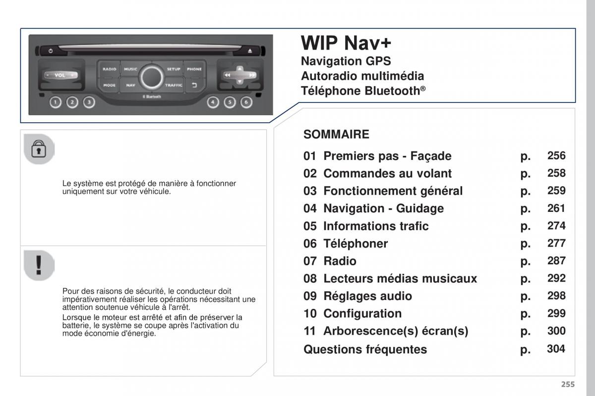 Peugeot 3008 FL manuel du proprietaire / page 257