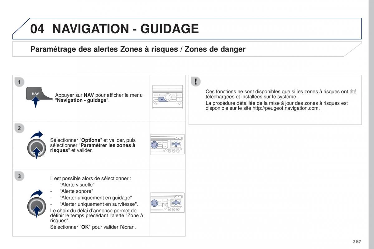 Peugeot 3008 FL manuel du proprietaire / page 269