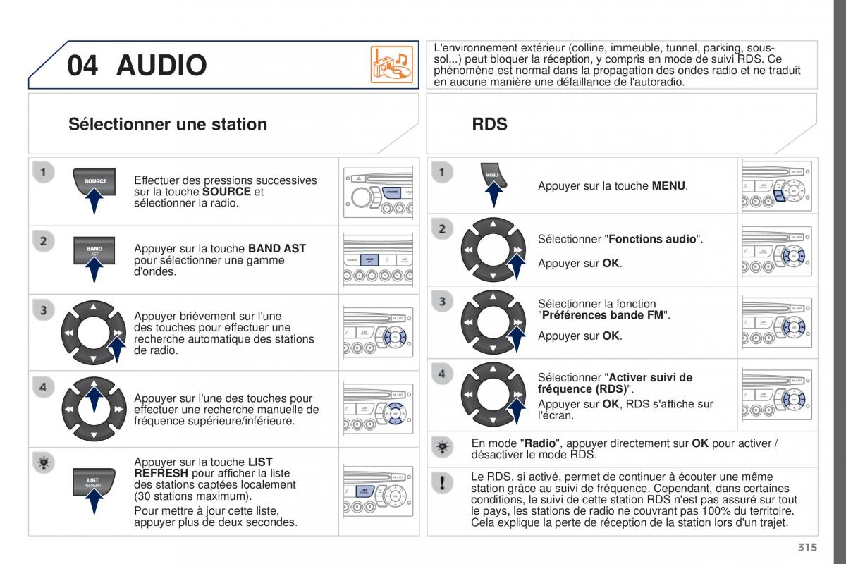 Peugeot 3008 FL manuel du proprietaire / page 317