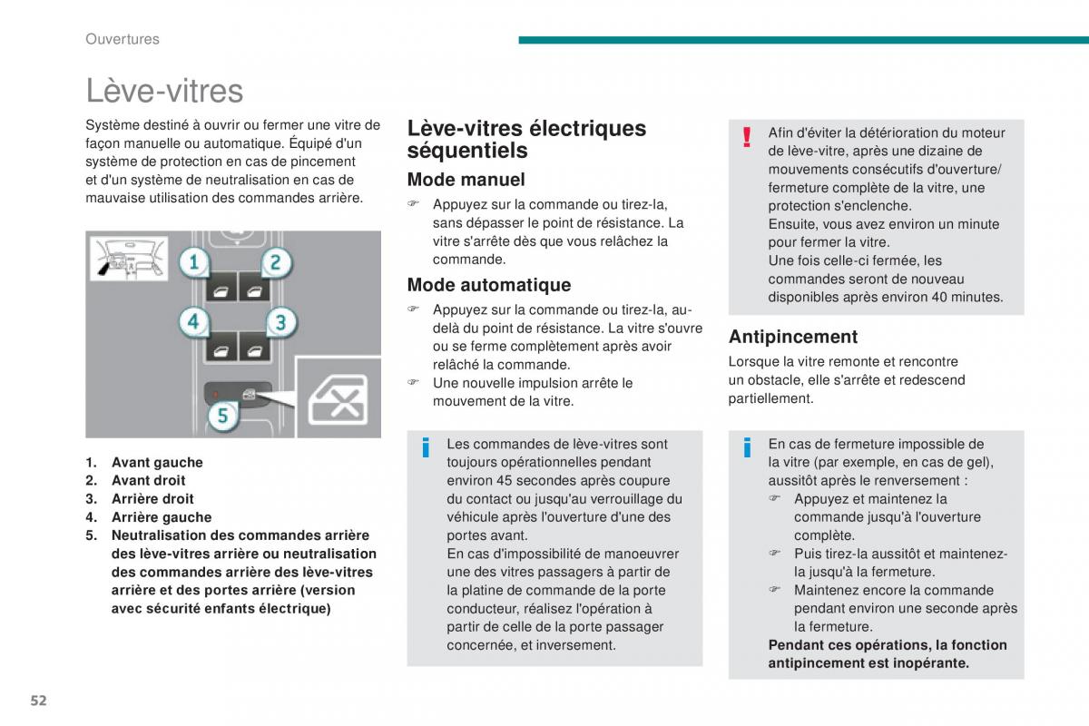 Peugeot 3008 FL manuel du proprietaire / page 54