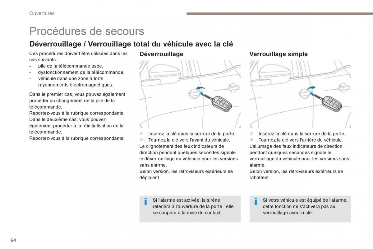 Peugeot 3008 FL2 manuel du proprietaire / page 66