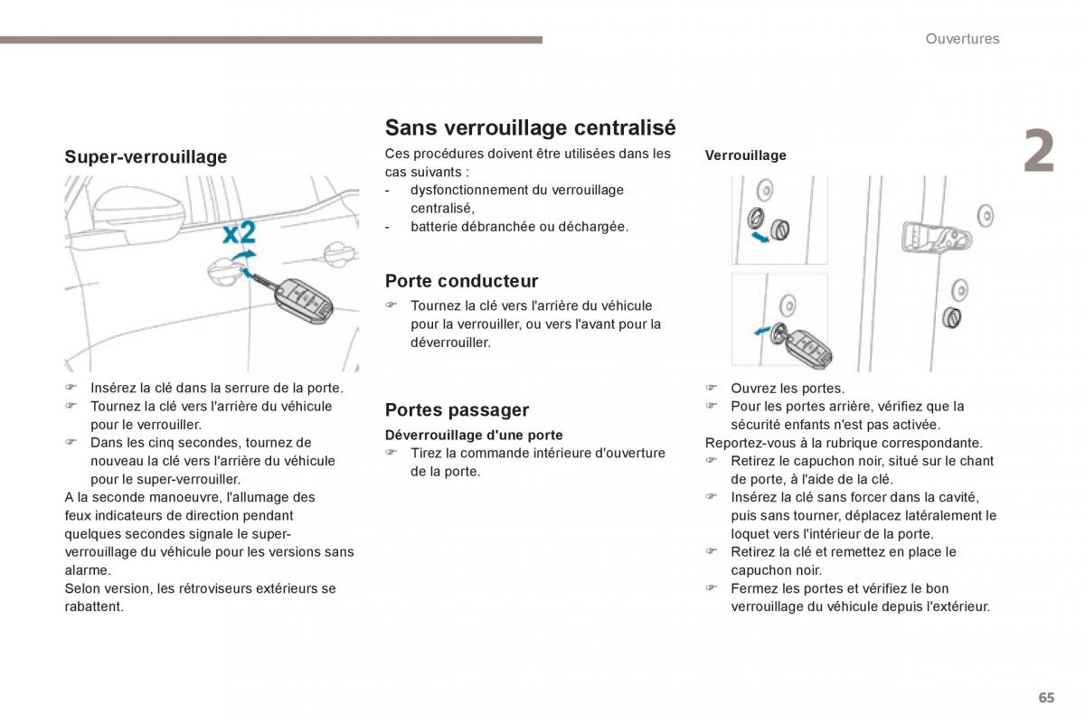 Peugeot 3008 FL2 manuel du proprietaire / page 67