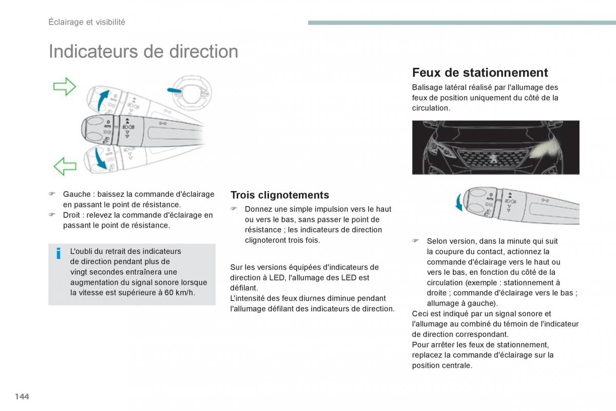 Peugeot 3008 FL2 manuel du proprietaire / page 146