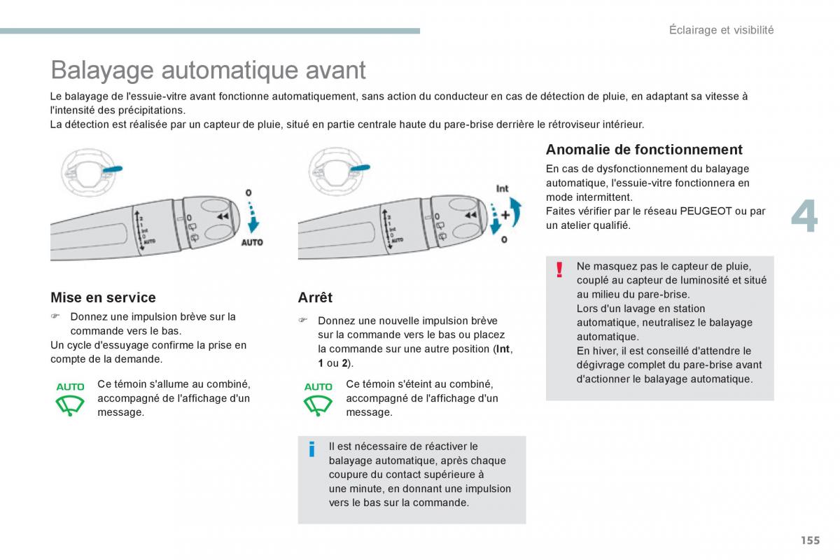 Peugeot 3008 FL2 manuel du proprietaire / page 157