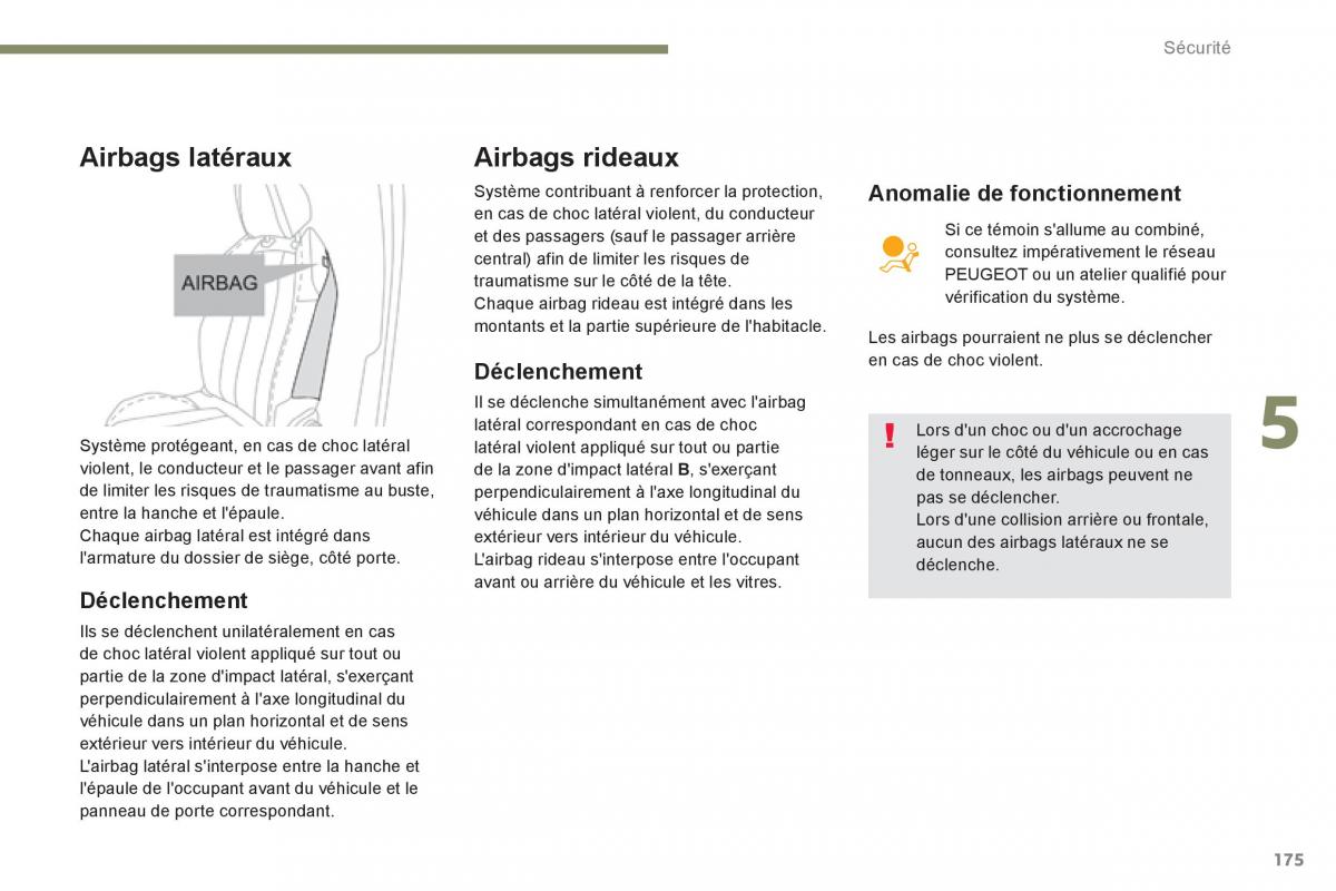 Peugeot 3008 FL2 manuel du proprietaire / page 177