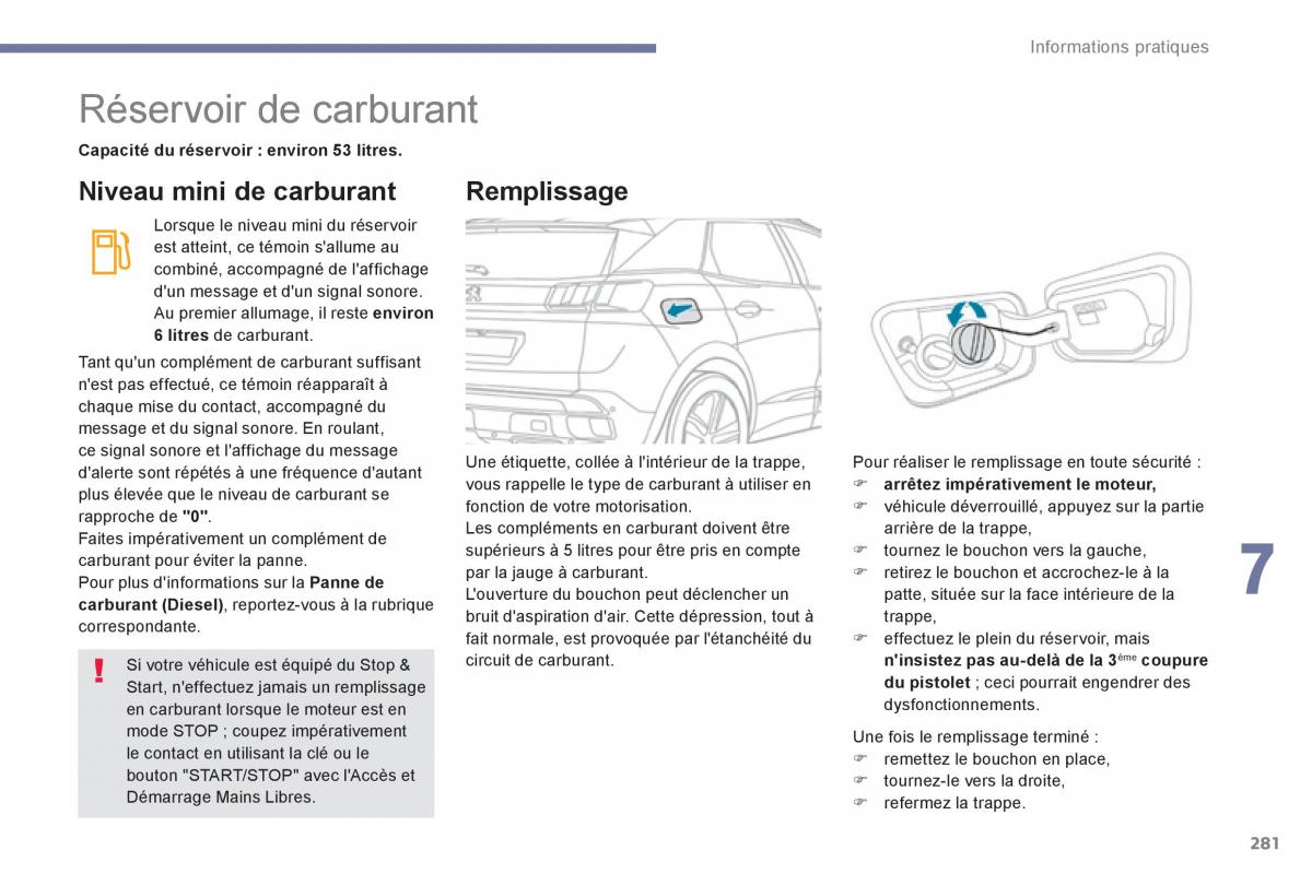 Peugeot 3008 FL2 manuel du proprietaire / page 283