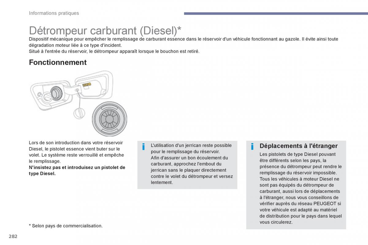 Peugeot 3008 FL2 manuel du proprietaire / page 284