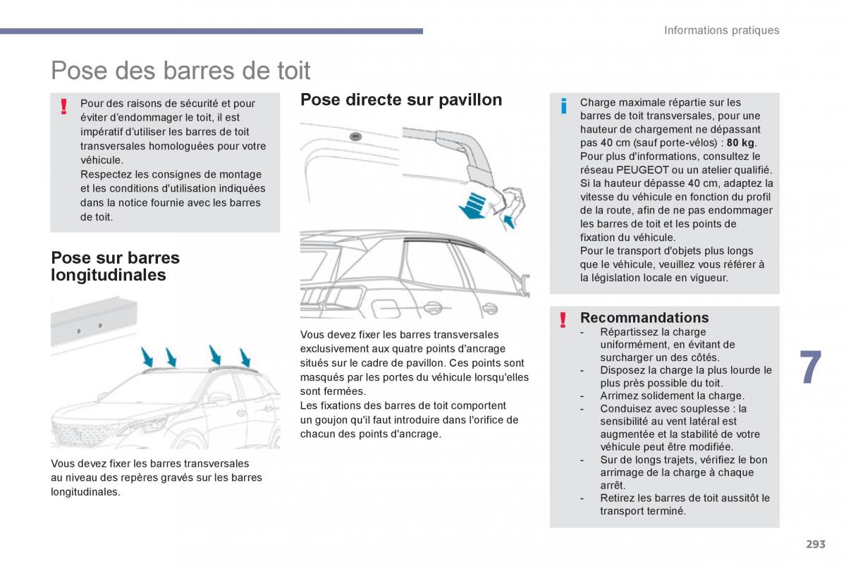 Peugeot 3008 FL2 manuel du proprietaire / page 295